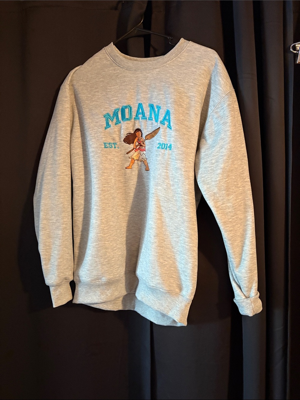 Graphic Crewneck Sweatshirt - Light Gray